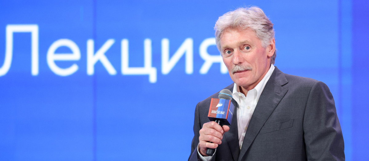 RUSSIA, MOSCOW REGION - JULY 27, 2026: Russian President Putin's Spokesman Dmitry Peskov speaks at the 2026 All-Russian Youth Educational Forum ''Territory of Meanings'' at the Senezh Management Workshop in Solnechnogorsk, northwest of Moscow. Valery Sharifulin/TASS