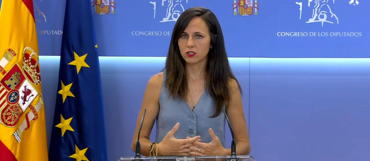 La portavoz de Podemos, Ione Belarra