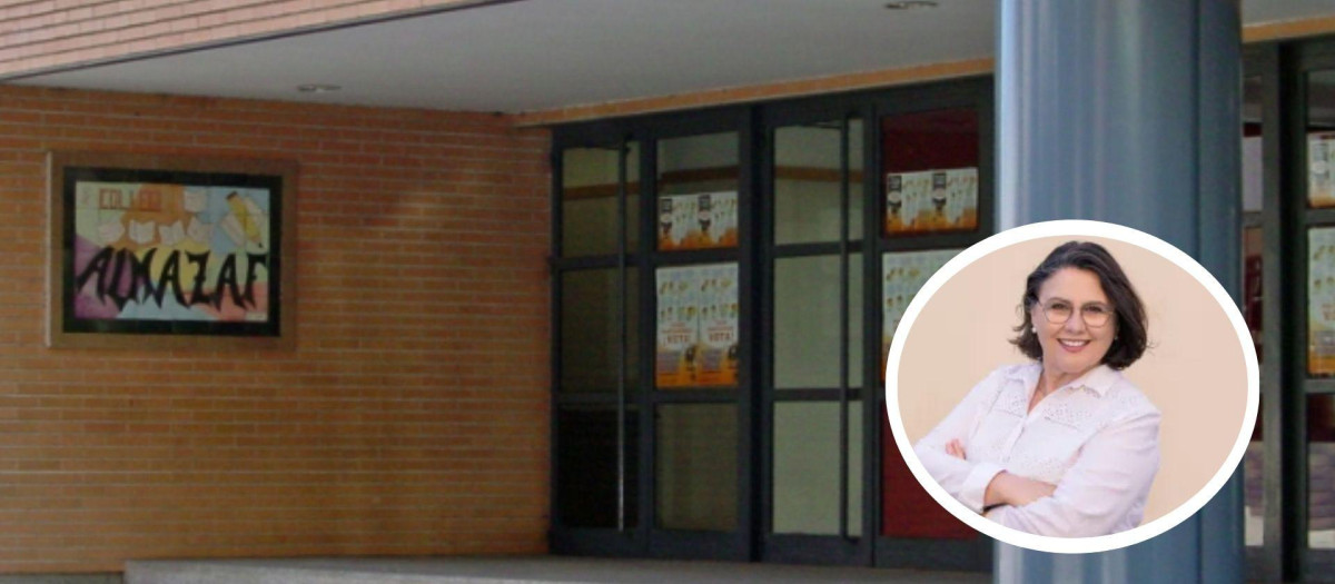 Montaje del centro y de Amparo Medina, portavoz de Compromís