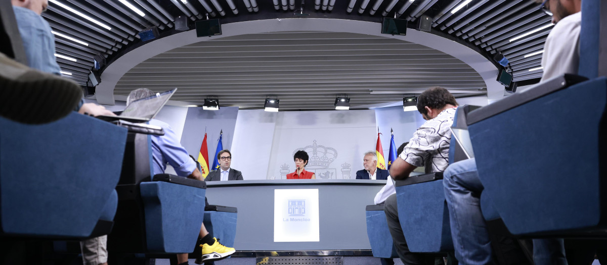 La rueda de prensa de este martes en la Moncloa