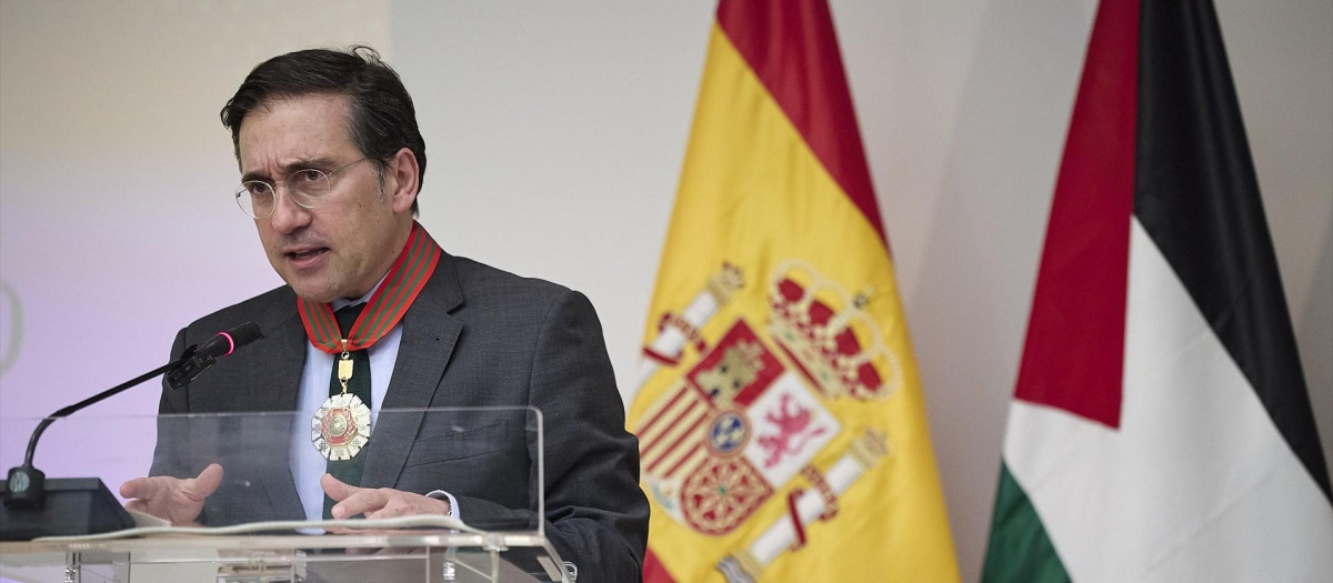 El ministro de Asuntos Exteriores, Unión Europea y Cooperación, José Manuel Albares, en un acto en la Casa Árabe