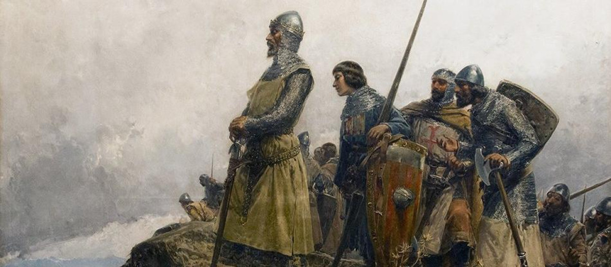 Pedro III el Grande en el collado de las Panizas por Mariano Barbasán (1891)