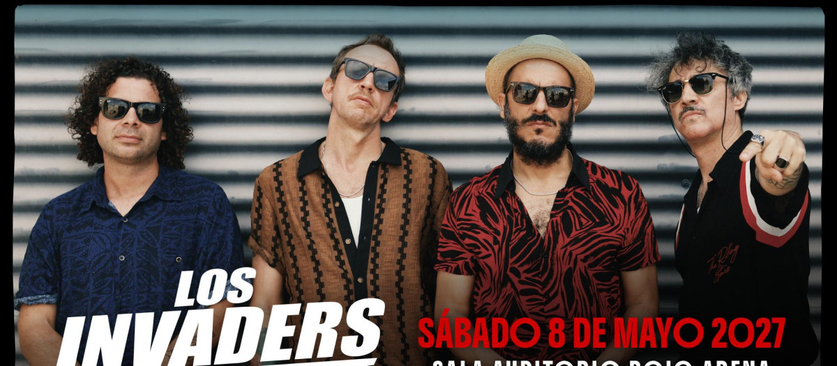 Cartel Concierto Los Invaders