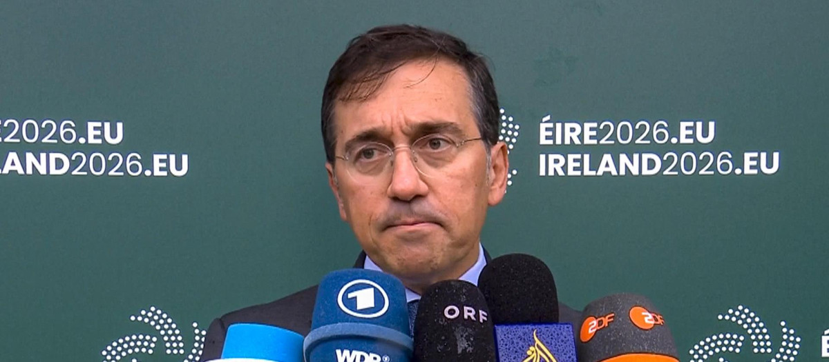 El ministro Albares a su llegada a la reunión informal de ministros de Asuntos Exteriores