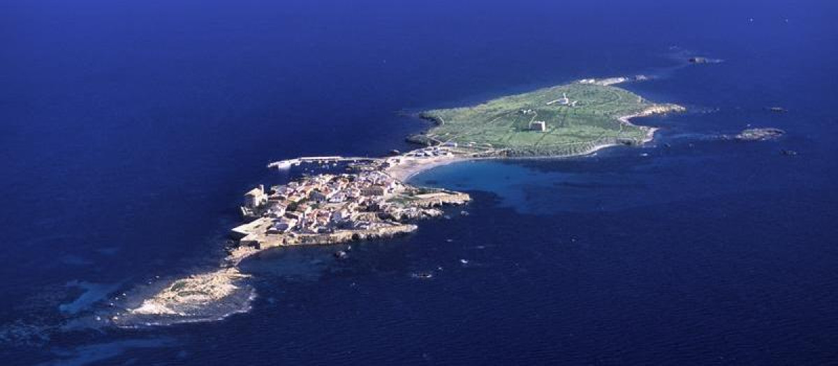 Vista aérea de la isla de Tabarca