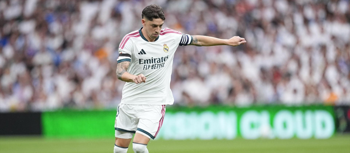 (Foto de ARCHIVO)
Federico Valverde of Real Madrid CF in action during the Spanish League, LaLiga EA Sports, football match played between Real Madrid and Malaga CF at Bernabeu stadium on August 30, 2026, in Madrid, Spain.

Oscar J. Barroso / AFP7 / Europa Press
30/8/2026 ONLY FOR USE IN SPAIN
