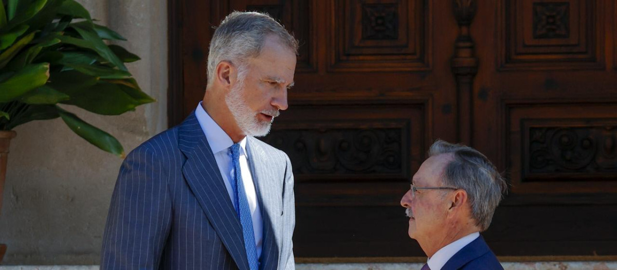El Rey y Vivas, el pasado 6 de agosto en el Palacio de Marivent de Palma