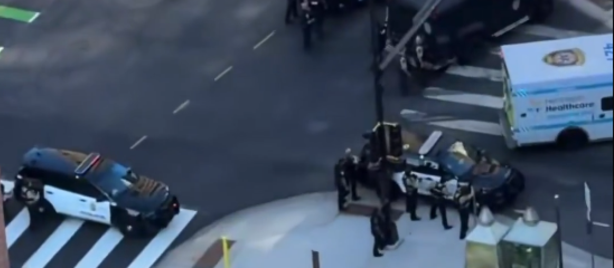 La policía de EE.UU. en el lugar de los hechos
