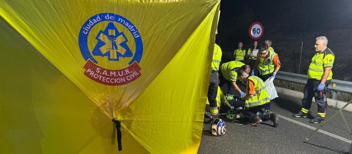 Fallece un motorista en un accidente registrado en la M-45 de Madrid