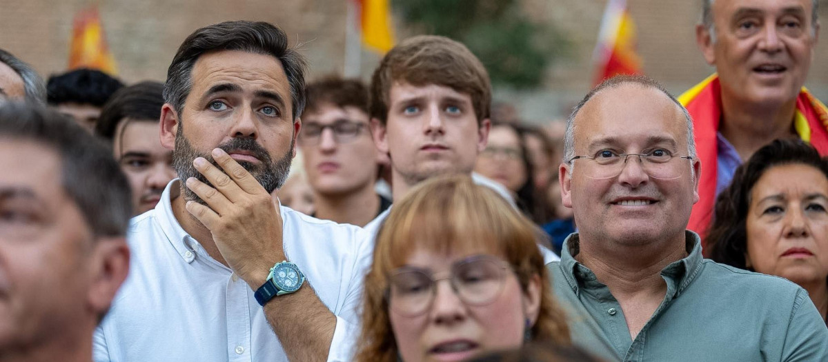 Núñez y Tellado en la concentración de Toledo