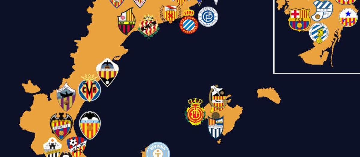 Detalle del mapa difundido por los separatistas