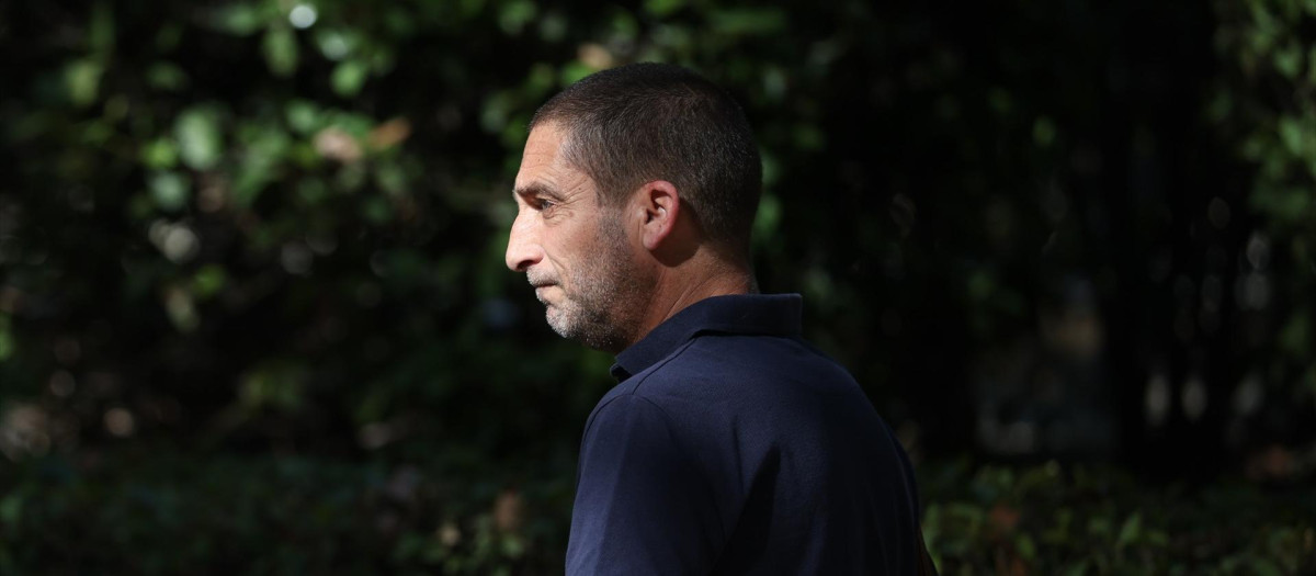 El exchófer de Pedro Sánchez, Cristian Corvillo, a su llegada a la Audiencia Nacional