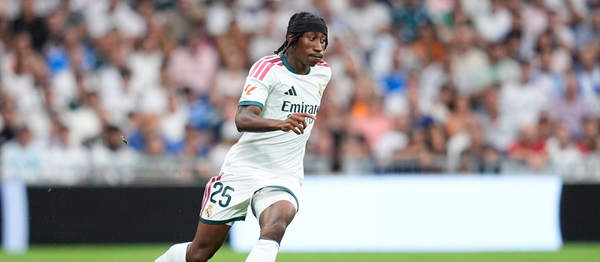 (Foto de ARCHIVO)
Yan Diomande of Real Madrid runs with the ball during the Spanish League, LaLiga EA Sports, football match played between Real Madrid and Malaga CF at Bernabeu stadium on August 30, 2026, in Madrid, Spain.

Dennis Agyeman / AFP7 / Europa Press
30/8/2026 ONLY FOR USE IN SPAIN