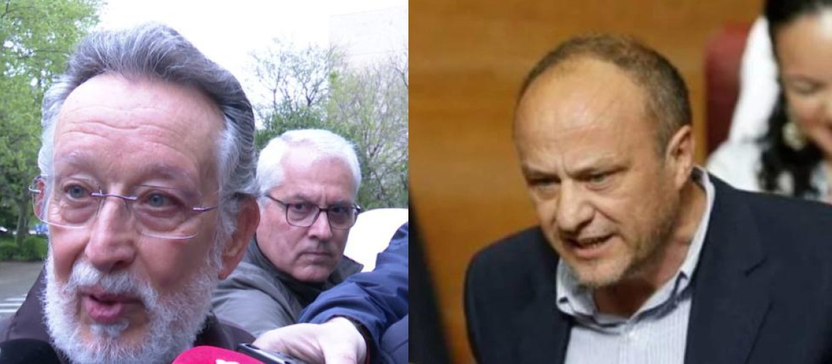 Diseño con imágenes de archivo de Alfonso Grau, a la izquierda, y Rafael Rubio