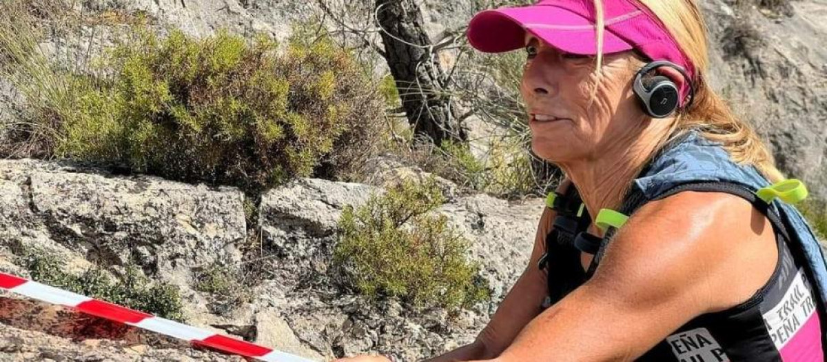 La atleta Pepi Sánchez en una de las pruebas de un campeonato