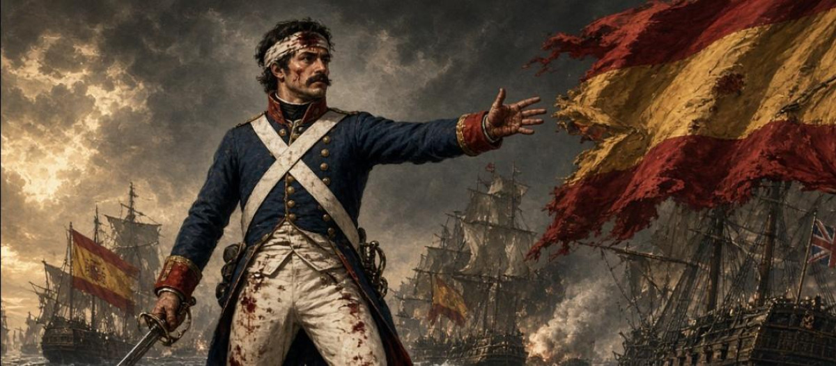 Recreación de la gesta de Martín Álvarez, el héroe español que dará nombre a un nuevo buque de la Armada