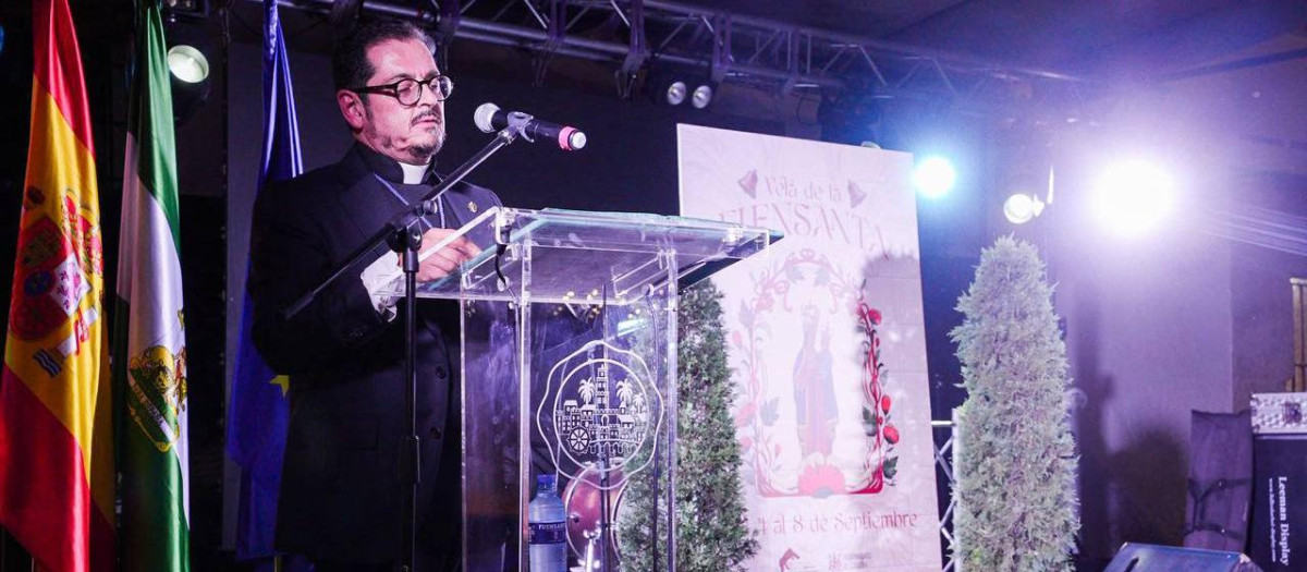Ignacio Sierra durante el pregón