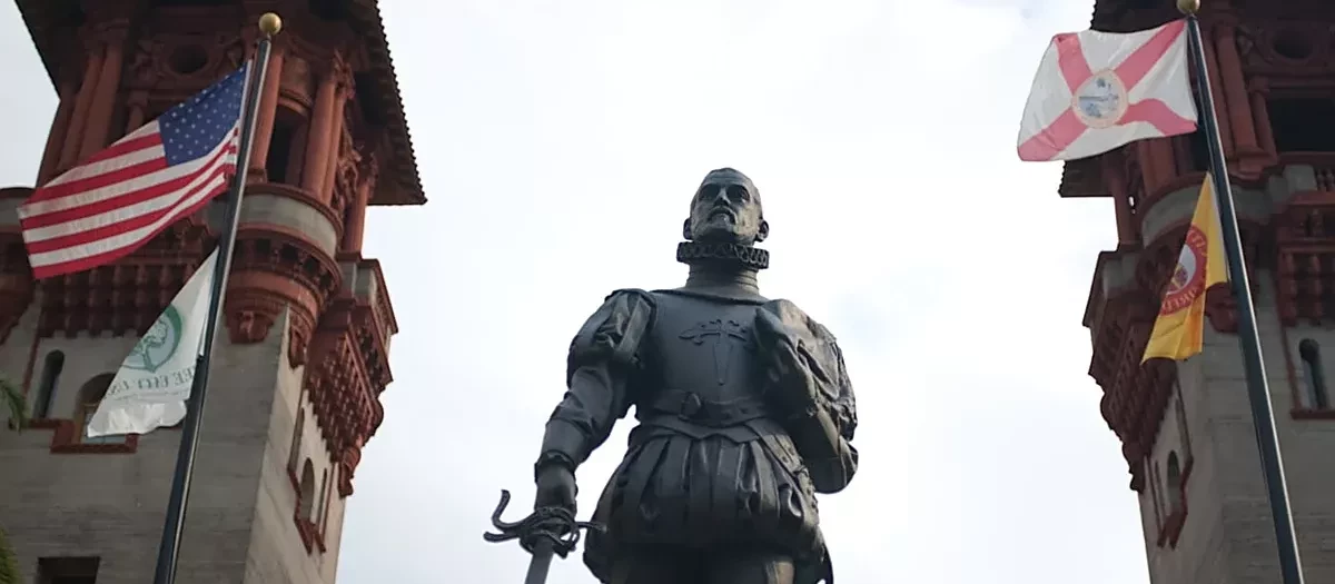 Estatua de Pedro Menéndez de Avilés, fundador de la ciudad de San Agustín de la Florida
