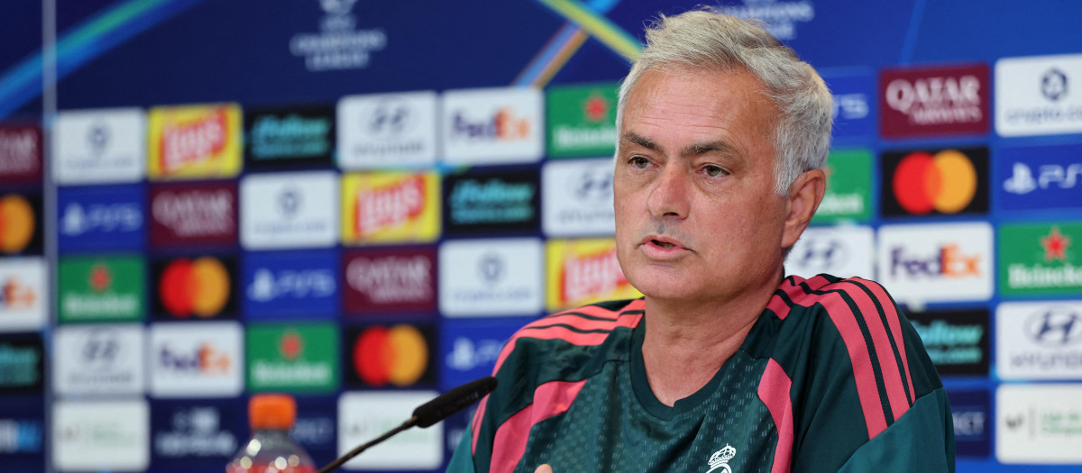José Mourinho, durante la rueda de prensa previa al partido contra el Inter