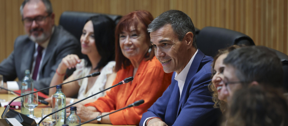 Pedro Sánchez, este lunes en el Congreso