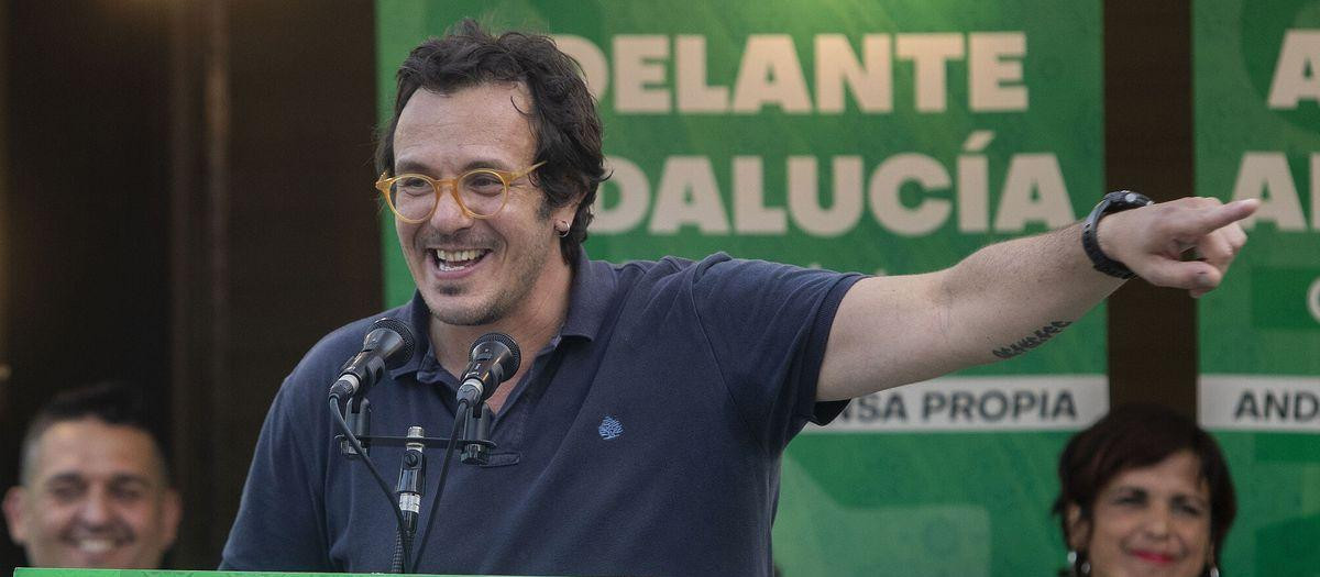 José María González, Kichi, en un mitin de campaña para las elecciones andaluzas de 2022