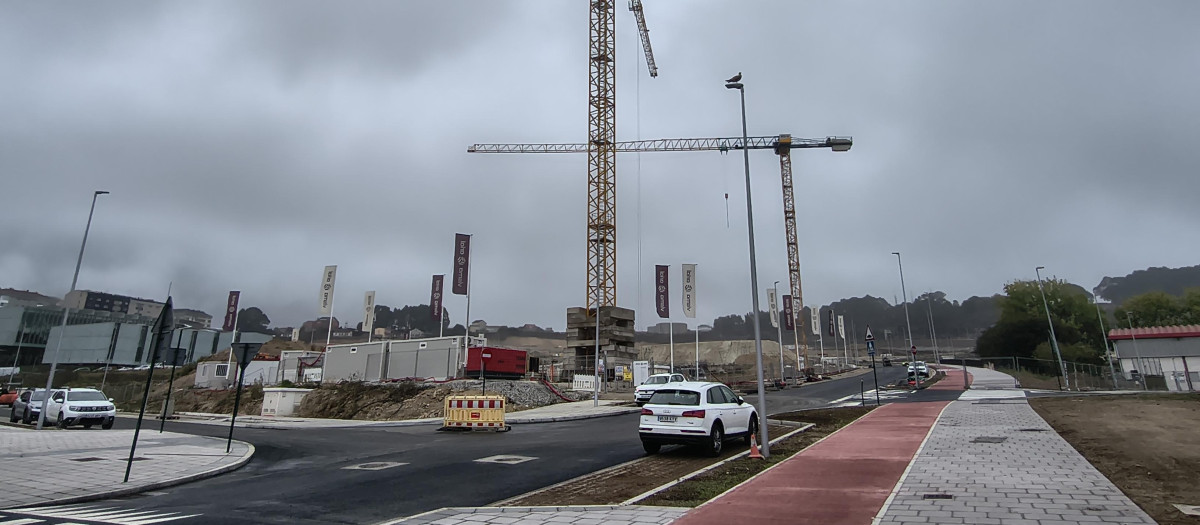Obras en el nuevo barrio de Visma, en La Coruña
