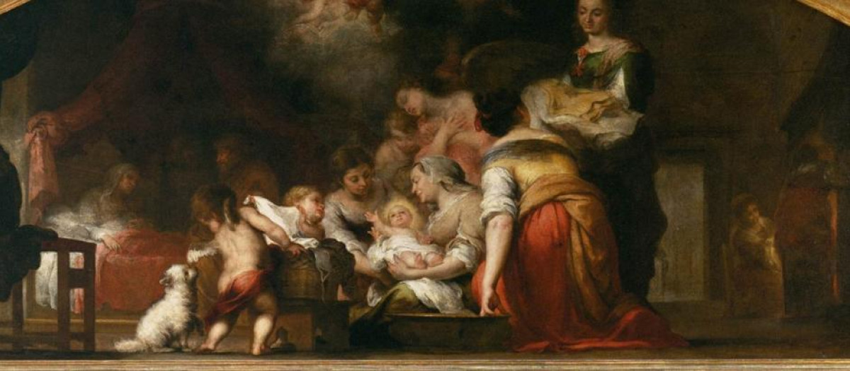 El nacimiento de la Virgen, de Murillo