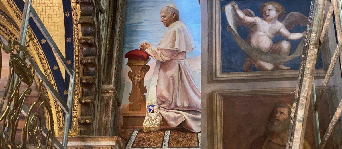 El retrato de León XIV entre los Papas devotos a la Madre del Buen Consejo