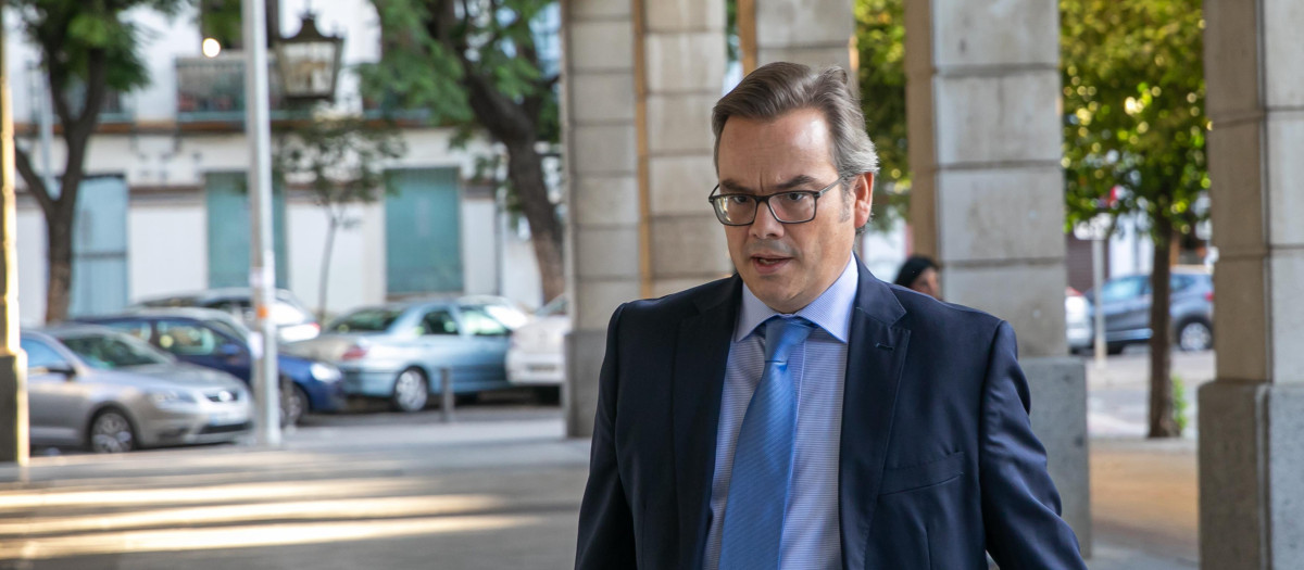 El juez José Ignacio Vilaplana entra en los juzgados de Sevilla
