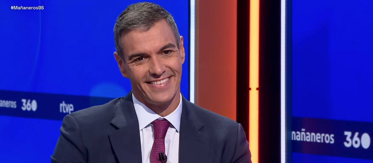 El presidente del Gobierno, Pedro Sánchez, en TVE