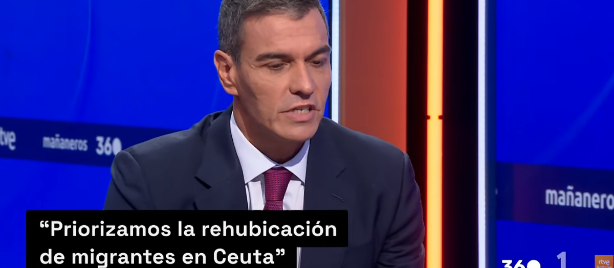 El rótulo con la falta de ortografía en la entrevista a Sánchez en La 1