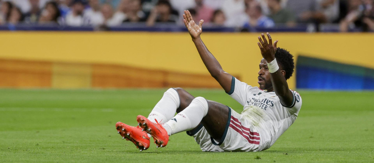 Vinicius Jr., durante el Real Madrid - Inter de Milán de Champions League