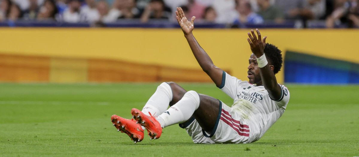 Vinicius Jr., durante el Real Madrid - Inter de Milán de Champions League