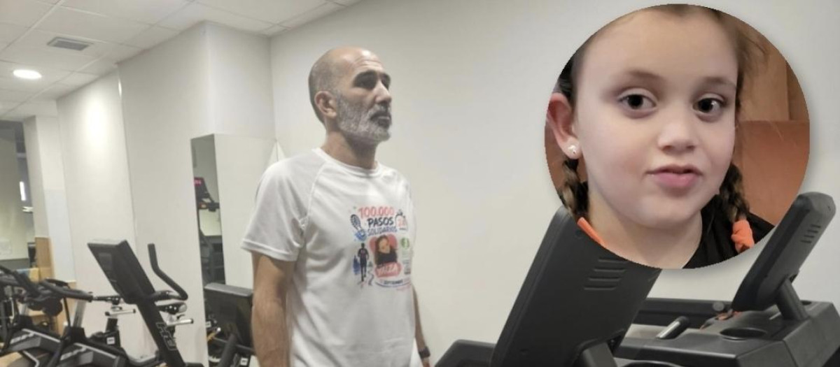 Hugo Hugo Girão entrenando para el reto solidario de este sábado por la pequeña Yaiza