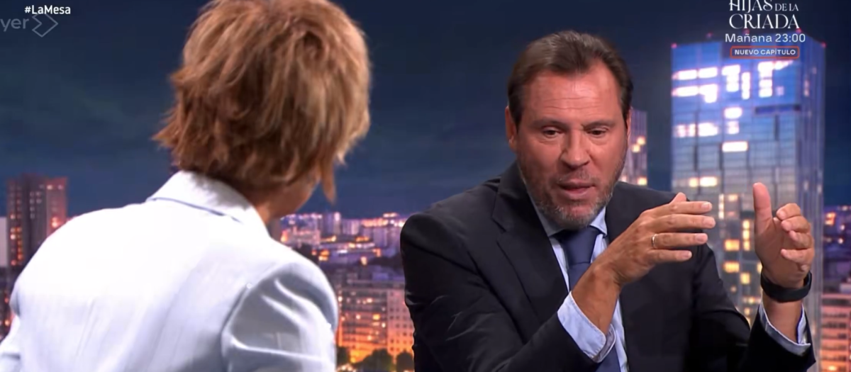 Óscar Puente durante su entrevista en el programa 'La Mesa'