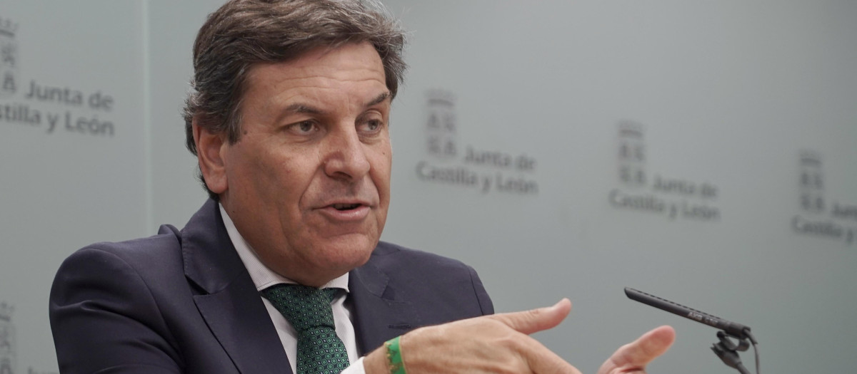 El portavoz de la Junta de Castilla y León y consejero de Economía y Hacienda, Carlos Fernández Carriedo, este jueves
