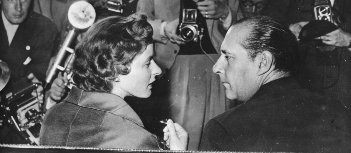 Ingrid Bergman y Roberto Rossellini, en 1953