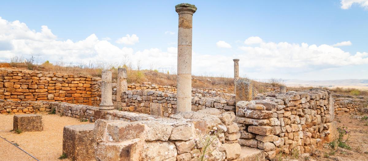 Las ruinas del yacimiento arqueológico de Numancia, Soria