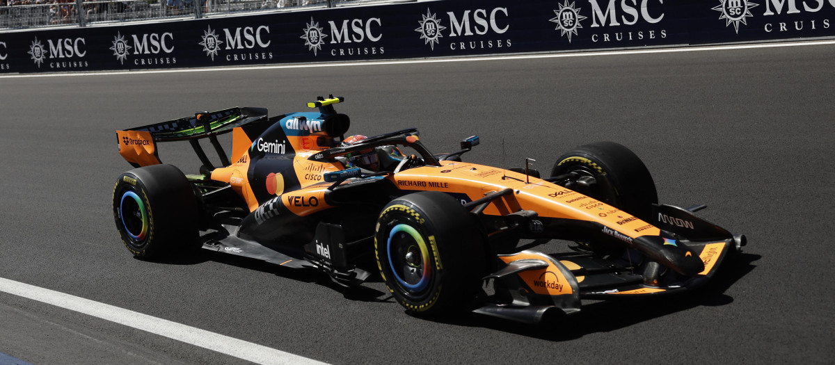 Lando Norris, durante el Gran Premio de España