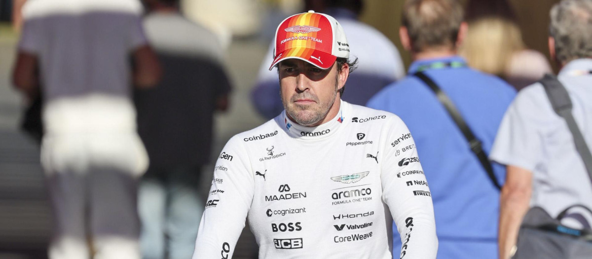Fernando Alonso, durante el Gran Premio de España
