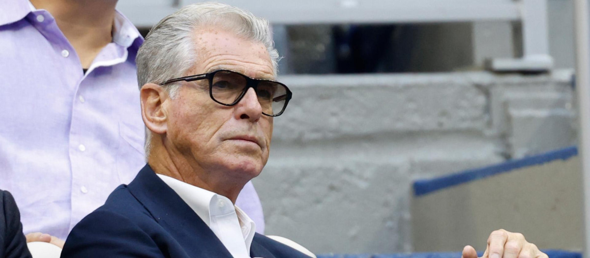 Pierce Brosnan, durante la final masculina del US Open