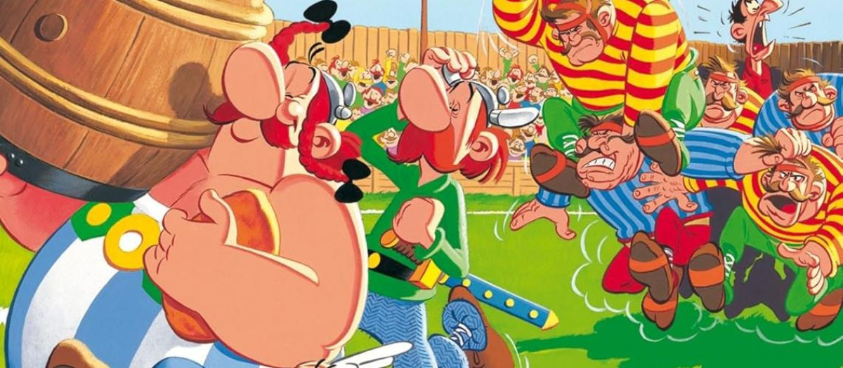 Detalle de la cubierta de 'Astérix en Bretaña'