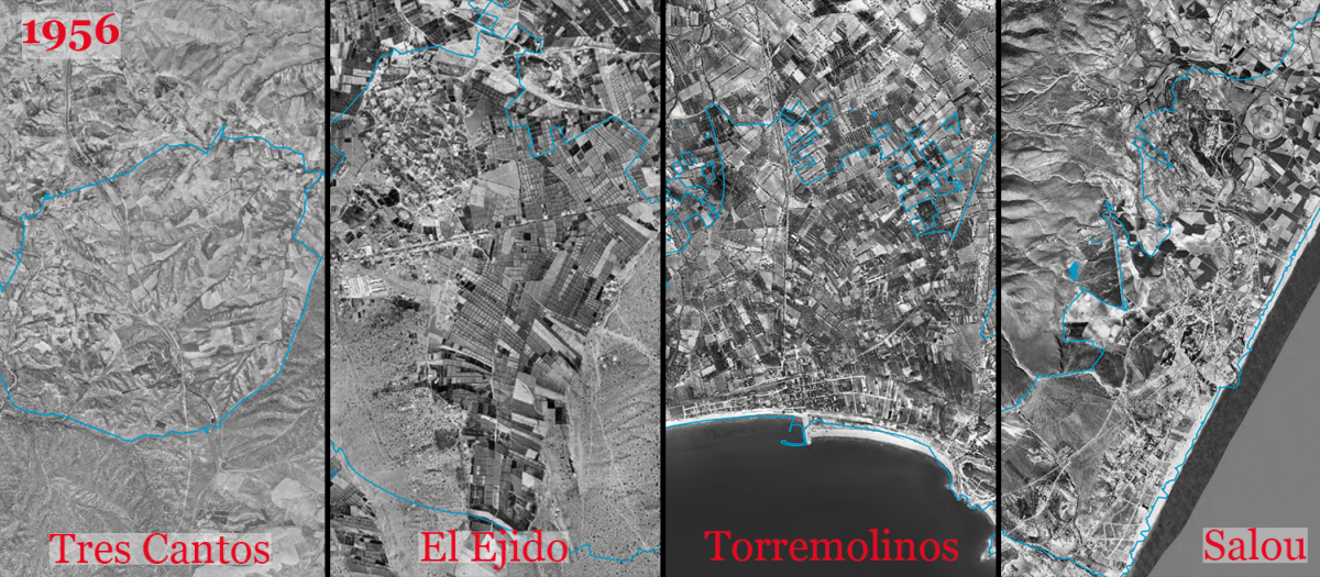 Imágenes aéreas tomadas en 1956 (Instituto Geográfico Nacional)