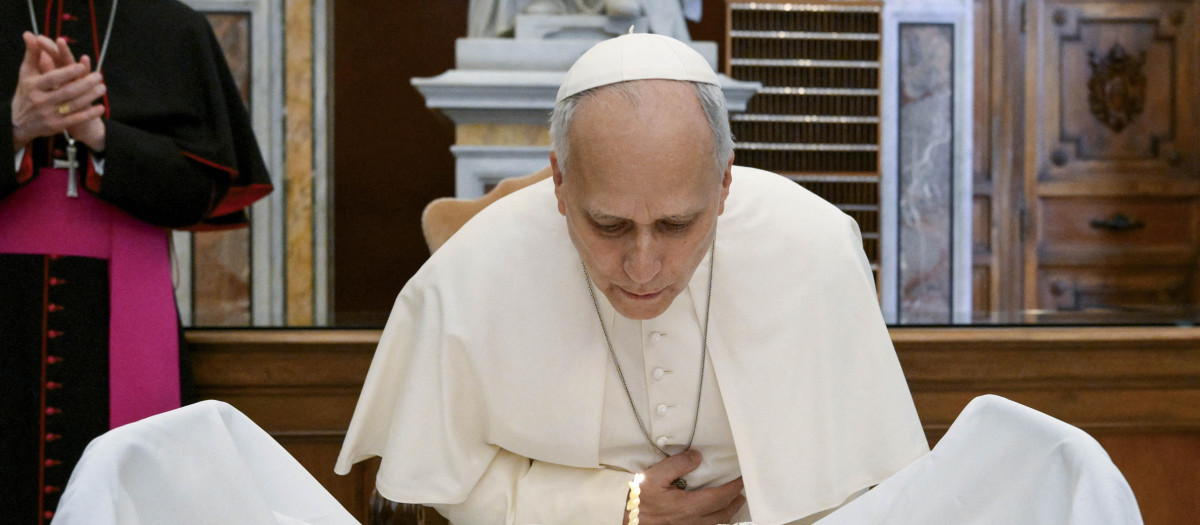 León XIV celebrando su 71.º cumpleaños en el Vaticano.