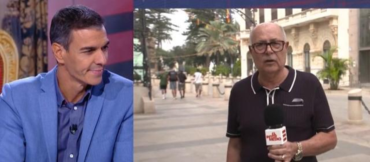 Sánchez escucha la pregunta lanzada por Antonio, vecino de Ceuta