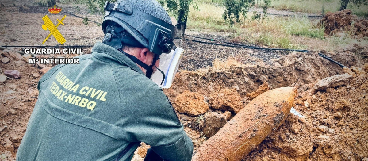 Una bomba de la Guerra Civil en una imagen de archivo