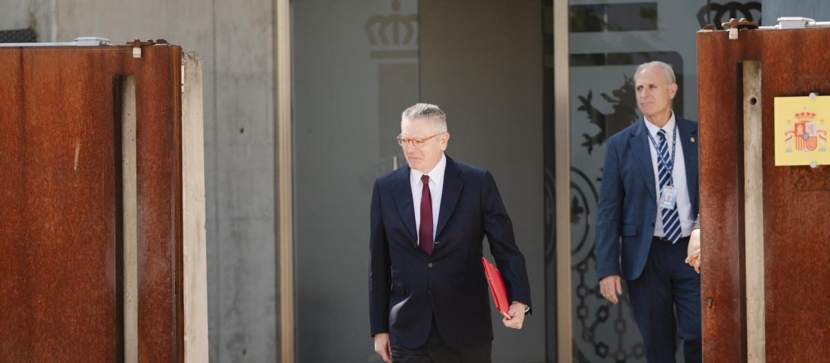 El exministro de Justicia Alberto Ruiz-Gallardón a su salida de la Audiencia Nacional
