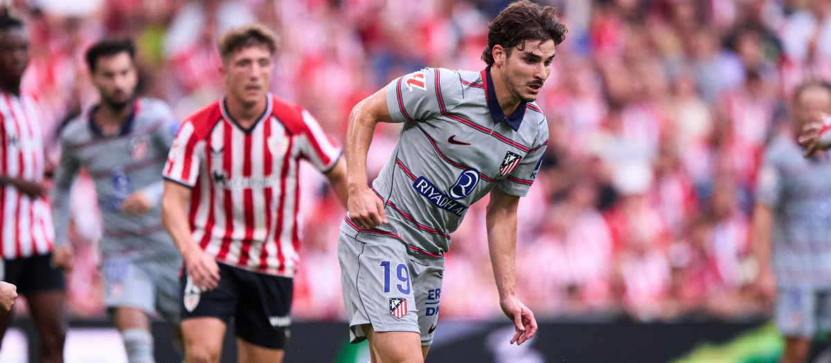 Julián Álvarez, en un partido con el Atlético de Madrid esta temporada