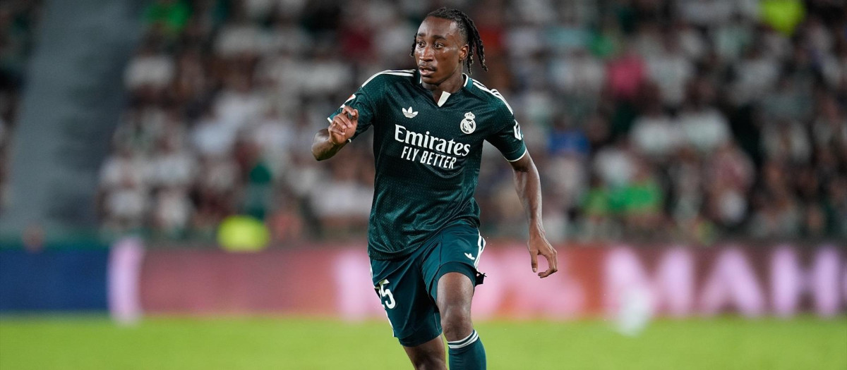 Yan Diomande, en el Elche - Real Madrid de este martes