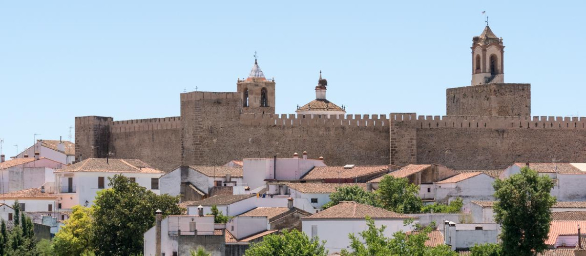 Vista de Fregenal de la Sierra, en el sur de Badajoz (Extremadura)